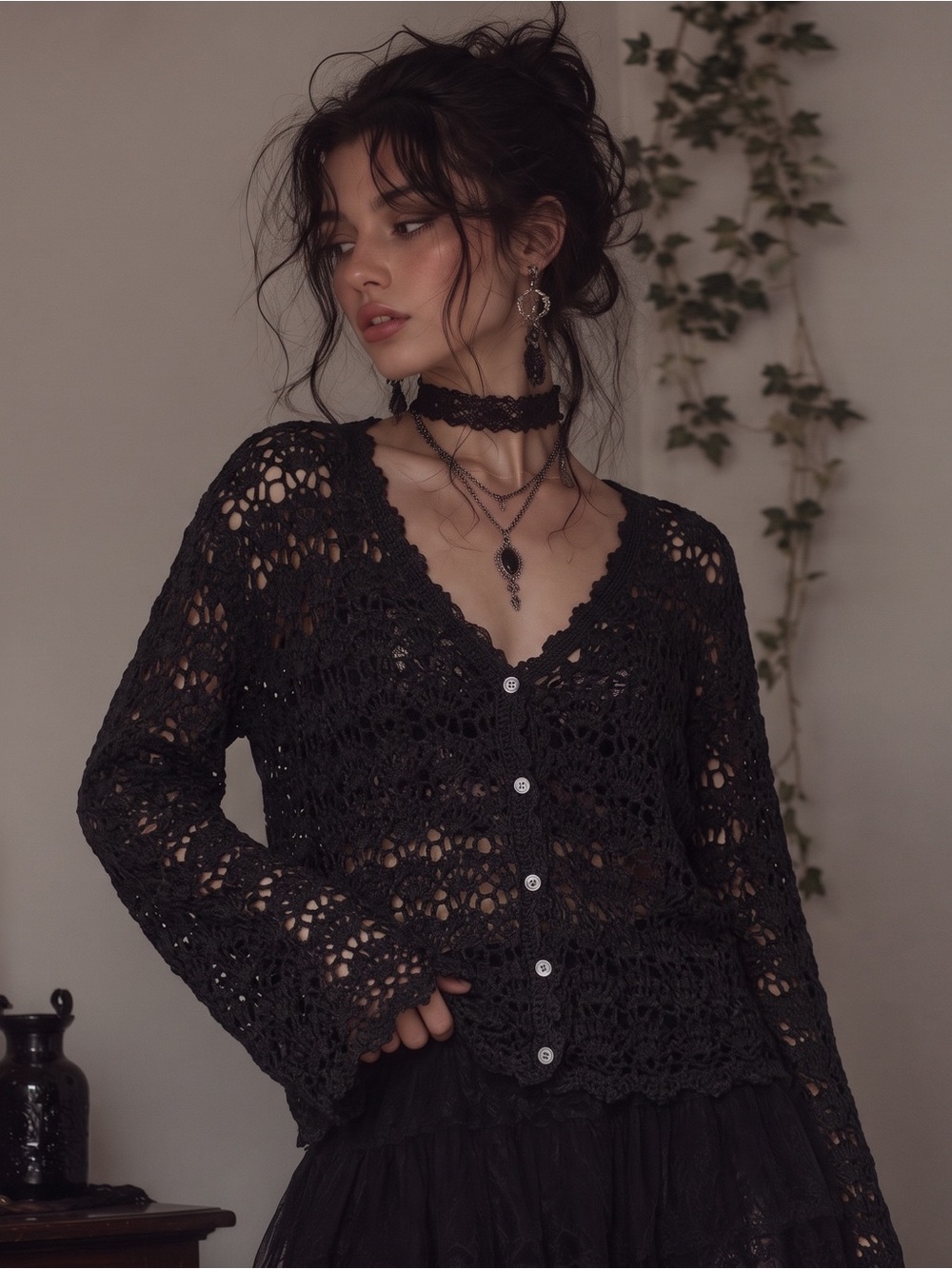 VINTAGE AMANDA SMITH Crochet Cardigan